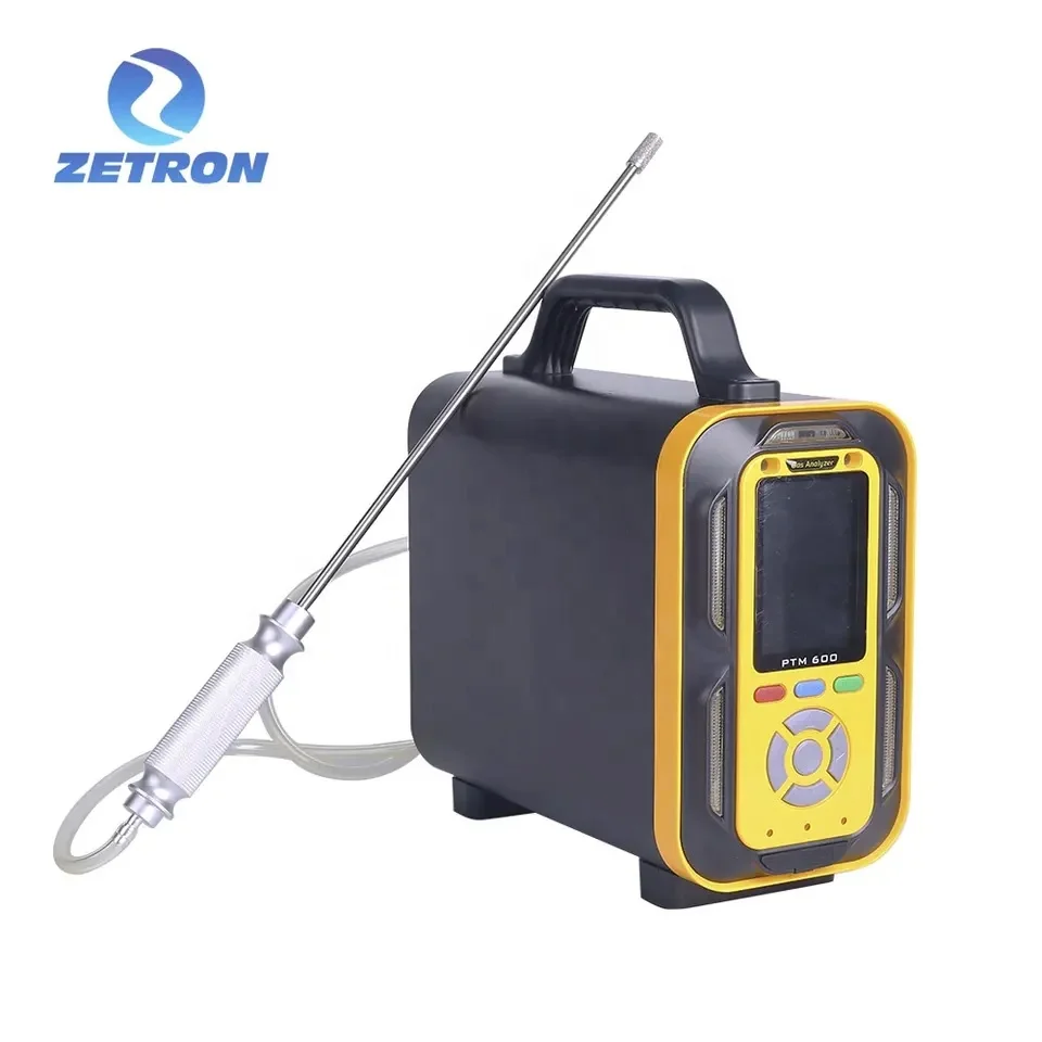 Zetron PTM600-AQI портативный газоанализатор для качества воздуха Встроенный всасывающий насос и принтер CO H2S O2 LEL высокочувствительный датчик