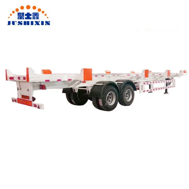 China Manufacture Good Price 2 Axles 45T Port Skeleton Container Semi Trailer On Sale
