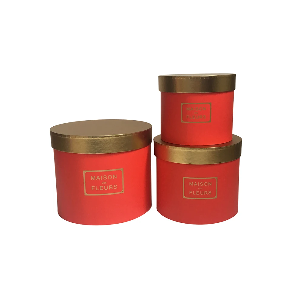 INUNION Round Flower Paper Boxes Lid Hug Florist Flower Bucket Gift Packaging Box Gift Circle Flower Box