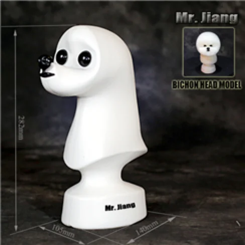 Mr. Jiang Pet Grooming Customized design Model Dog Bichon Head Skeleton Only No head wigs