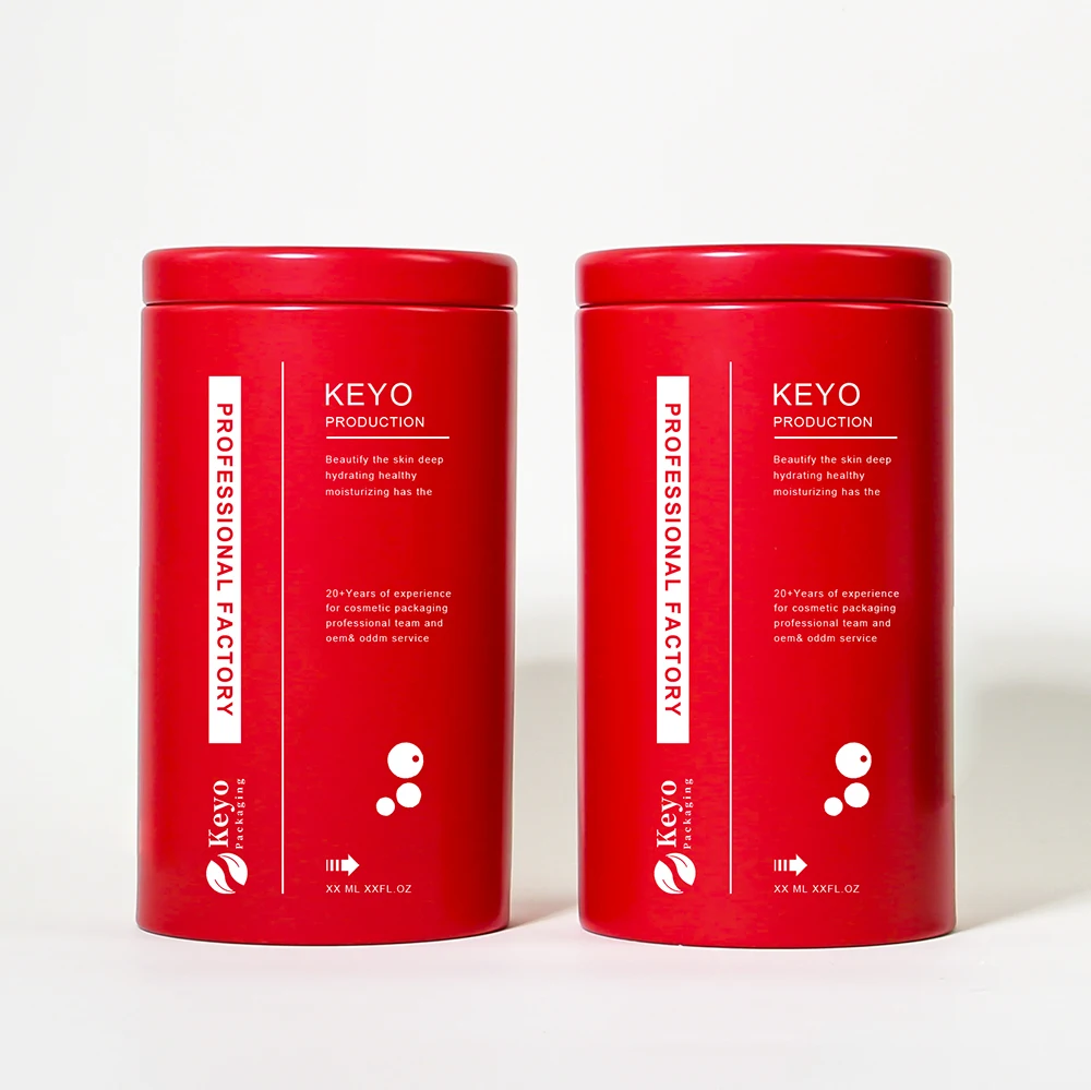 5oz 8oz 10oz Wholesale Printing Design Airtight Round Matte Red Jar Custom Coffee Tin Can Tea Metal Tins Container With Lid