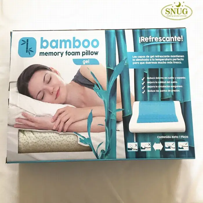 Romovable100% Natural Bamboo Pillowcase+ Hypoallergenic Healthy Cool Gel Memory Foam Pillow Price