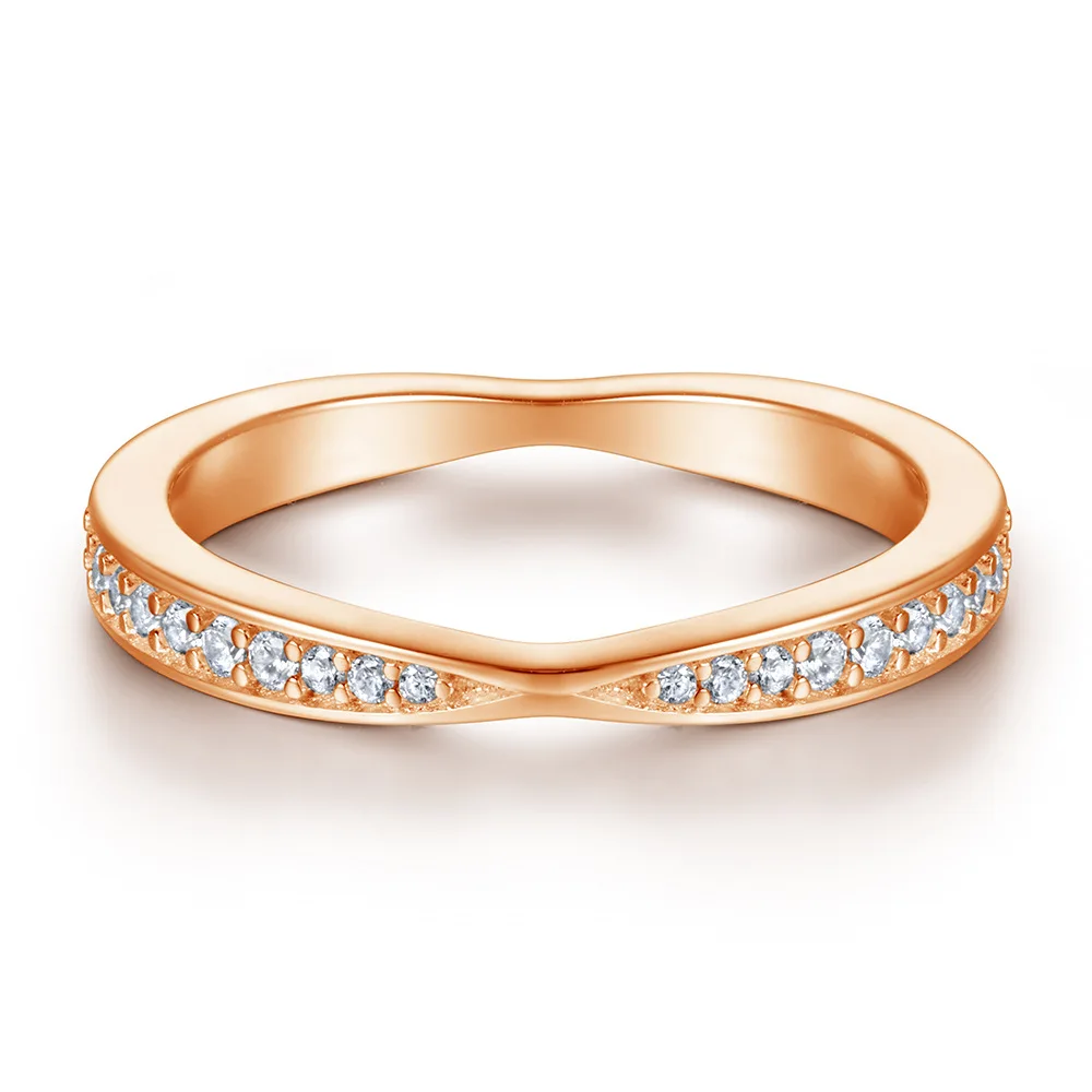 Hot Selling Fashion Jewelry Temperament Simple Low Price Zircon 925 Sterling Silver Rings