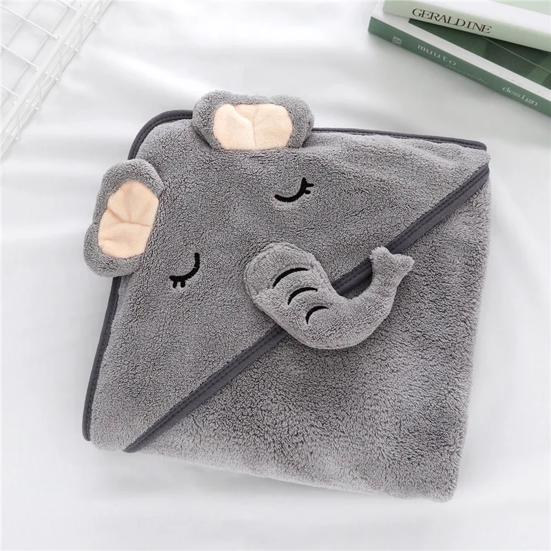 Kids girls animal towel hooded poncho baby kids bear children custom toddler hooded towel fleece baby bath towel