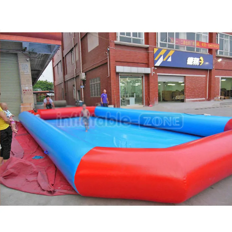 Simple design red and blue color small Inflatable kids swimming Pool