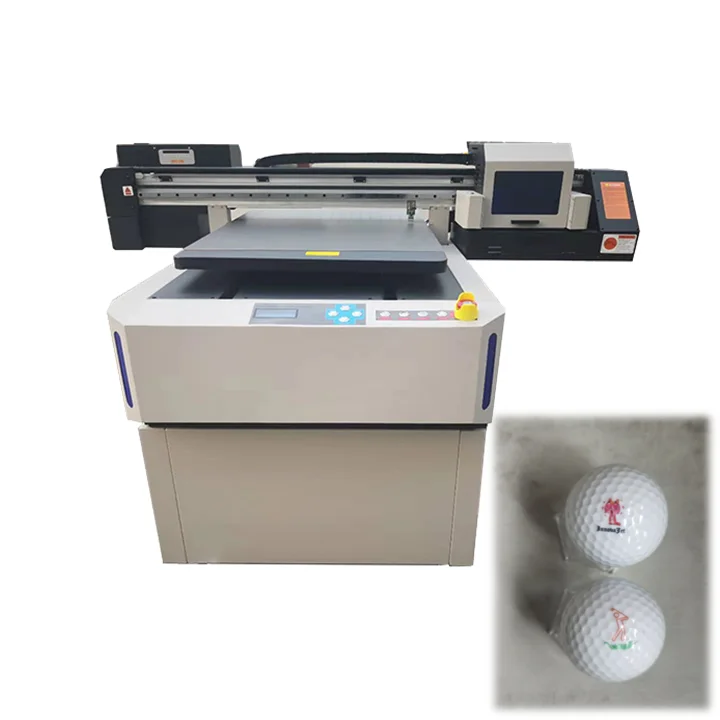 High Efficiency Customize Field Hockey Golf Ball 6090 EP-DX5/DX7 Printheader UV LED Flatbed Digital Printers for Decorative Shop