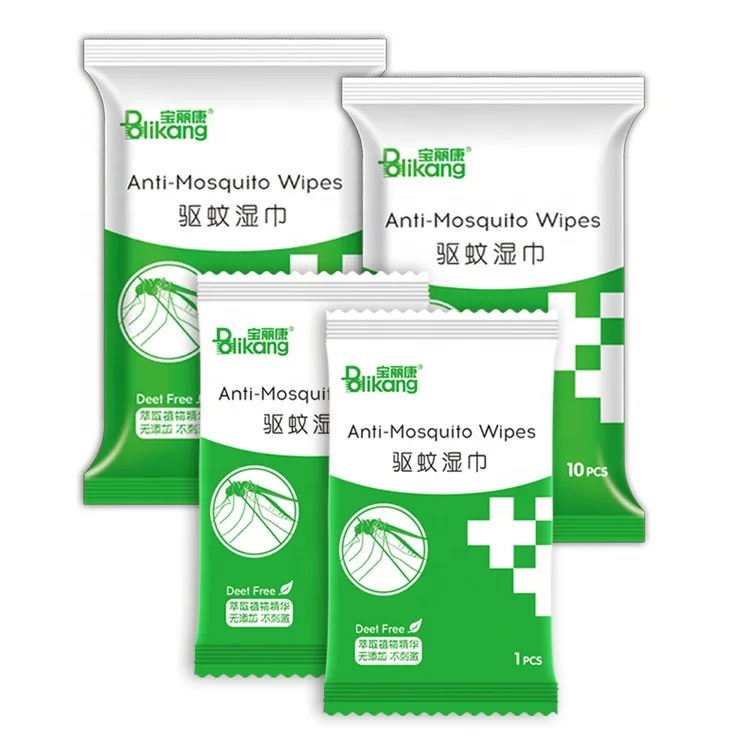 OEM Mosquito Repellent Wet Wipes Single Package  Anti Mosquito Wipes