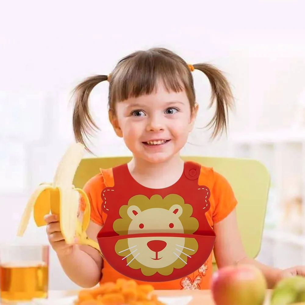 Factory wholesale good quality BPA free silicone baby bibs