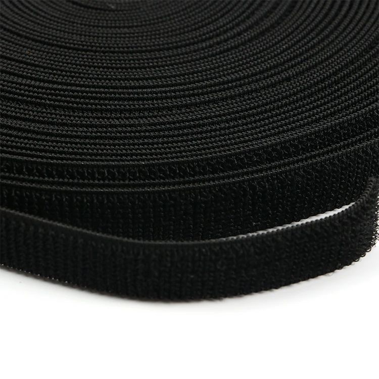 Factory custom black and white hook and loop tape of various sizes and  thin self adhesive  Velcroes