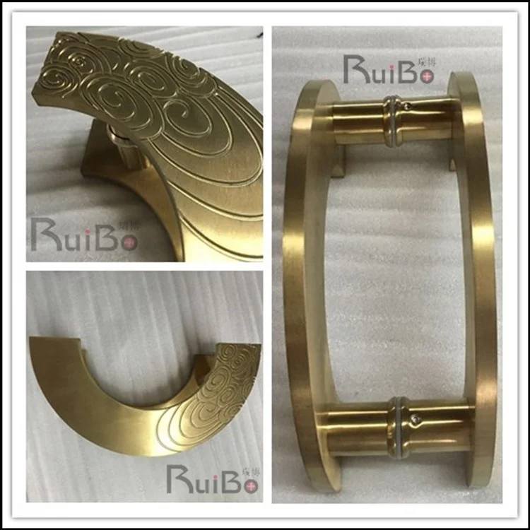 RB-8100 antique brass electroplating semi-circle solid aluminum door pull handle