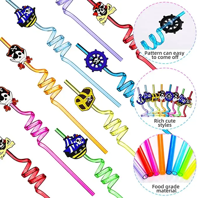 Wholesale Customizable Disposable Party Drinking Straws Cheap Unique Funny Party Animals Straws Supplies