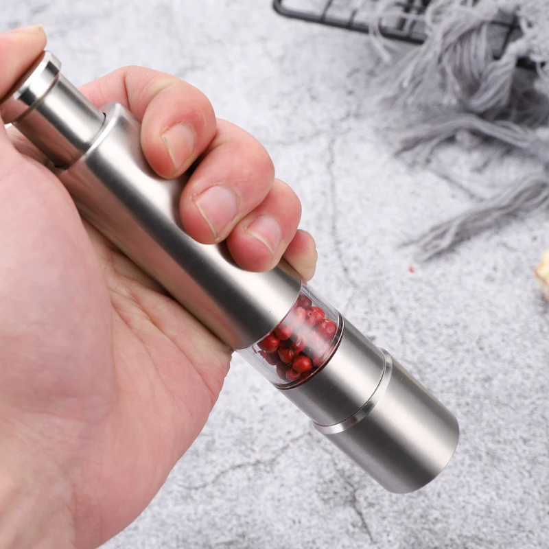 2021Hot Sale Manual 2 in 1 Double Head Grinder Salt And Pepper Grinder Spice Grinder