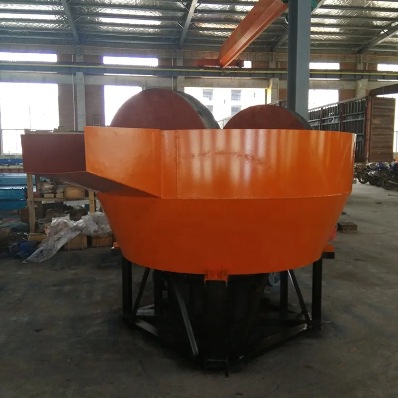 Low Price China Grinding Wet Pan Mill Equipment for Gold Wet Pan Mill Gold Milling Machine