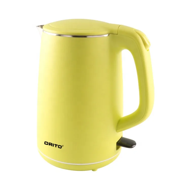 1.8L 1500W Home Kitchen/Hotel High-end Electric Kettle Water Jug with Double Wall & Full-Body Design 201 SS  Pot