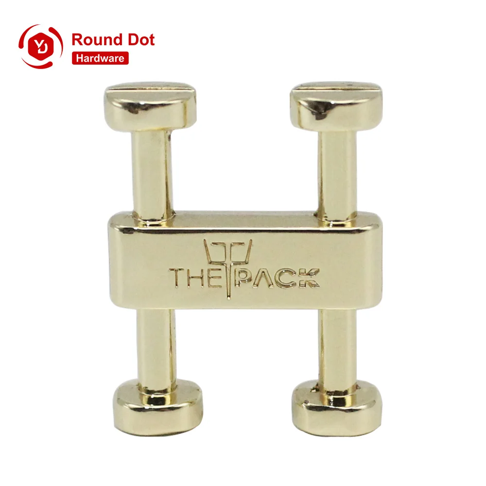 High Quality Nickel Free Customized Logo Engraved Straps Buckles Metal Logo Accessory Clasps for Belt and Clothing
