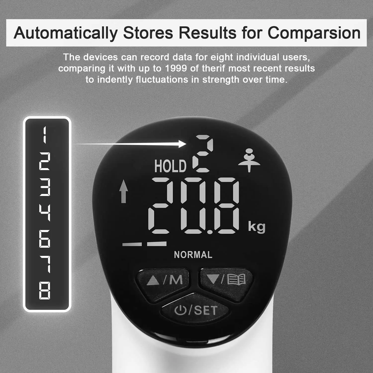 2 in 1 Electronic Digital Hand Dynamometer Grip Trainer Arm Fitness Hand Strengthener