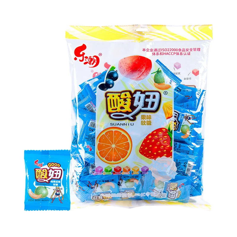 Lechao Sour Girl mixed with fruit flavored soft candy 150g snack sweet and sour candy rocket candy