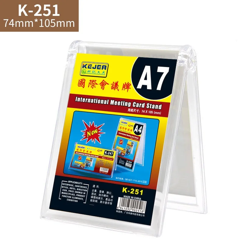 Transparent Card Stand,  Business Card Holder, Greeting Card Display, Business Metting Card Stand Rack, Desktop Card Stand K-251