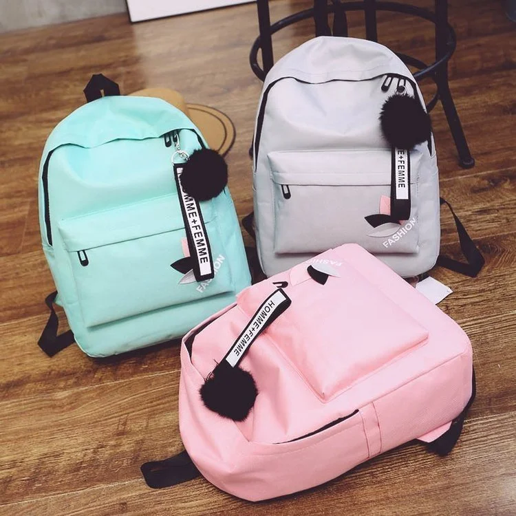 Fashion Leaves Shoulder Bag Female 2023 Junior Student High School Backpack Bags Korean Version Simple Large Capacity Travel Bag