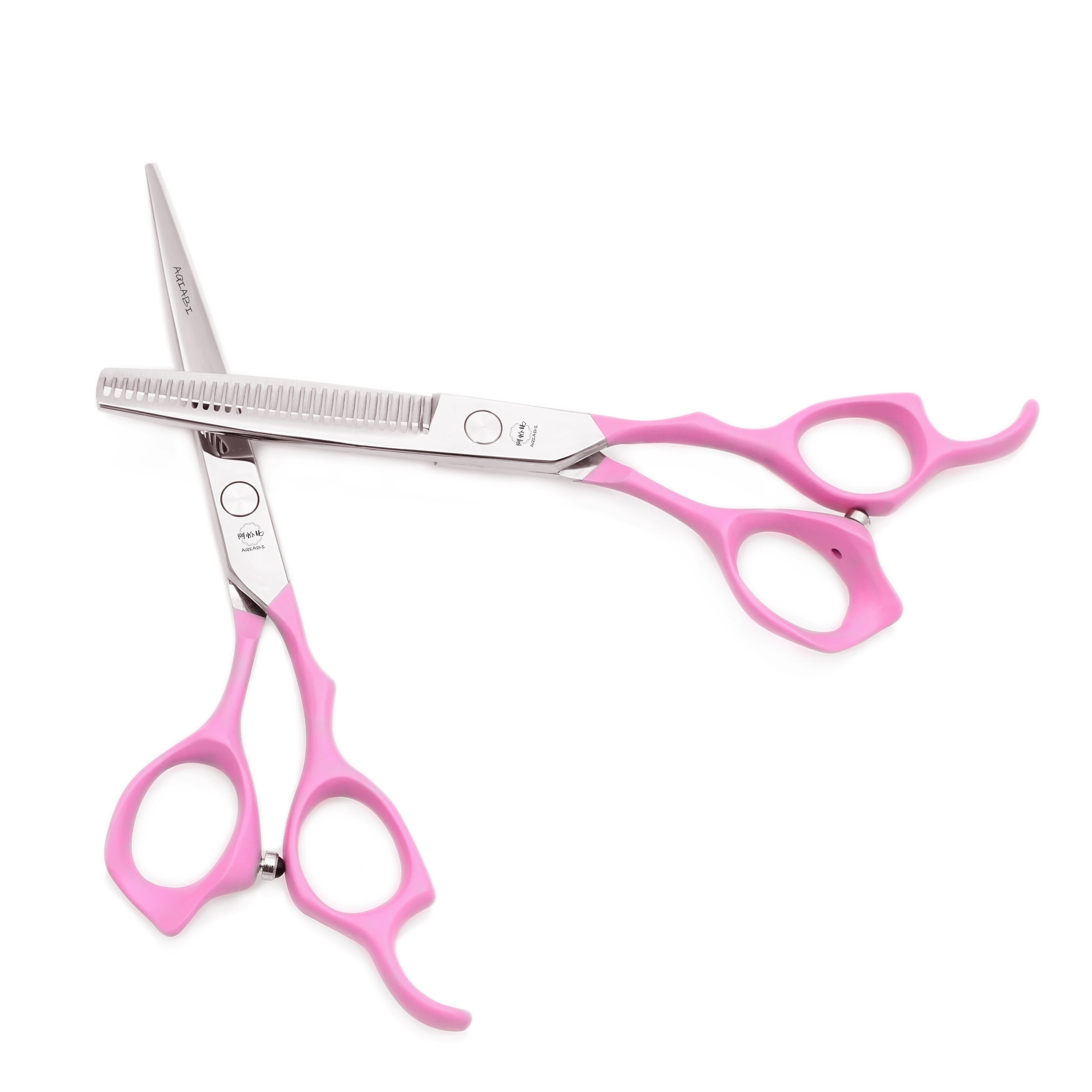 Professional Hairdressing Scissors 6' AQIABI JP 440C Pink Cutting Scissors Thinning Shears Hair Scissors A1024