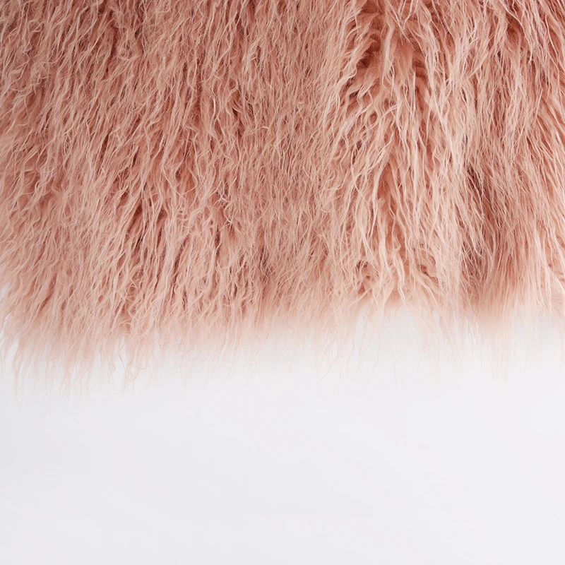 Factory Direct Customize color long pile artificial mongolian fur fabrics high quality curly faux fur fabric