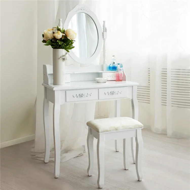 Vanity Set Dressing Table with Stool Dressing Table Set White Vanity Dresser