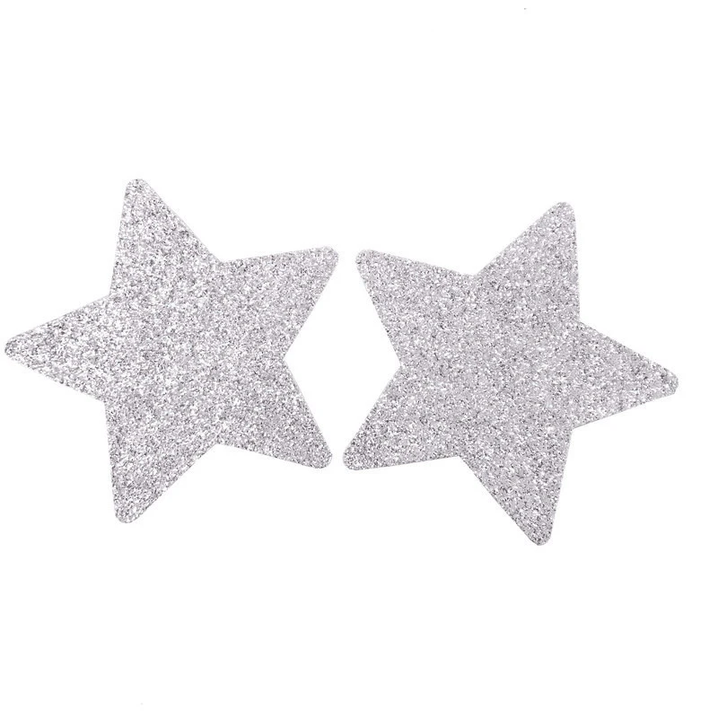 Blue Sexy Custom Printed Breast Nipple Sticker Disposable Design Silver Adhesive Pasties Cover for Women Intimates Accessories