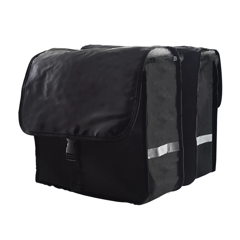 Outdoor  Bike bag Waterproof  bicycle double rear pannier bag  with reflective stripe
