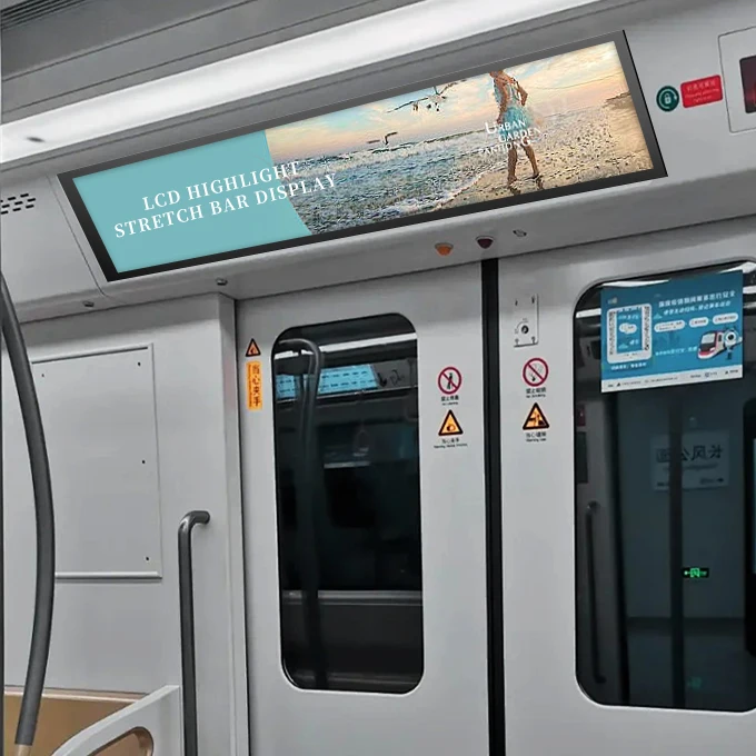Bus Underground AirPort Subway Android WIFI Ads Player LCD Bar Screen Advertising Screen Wall LCD Panel