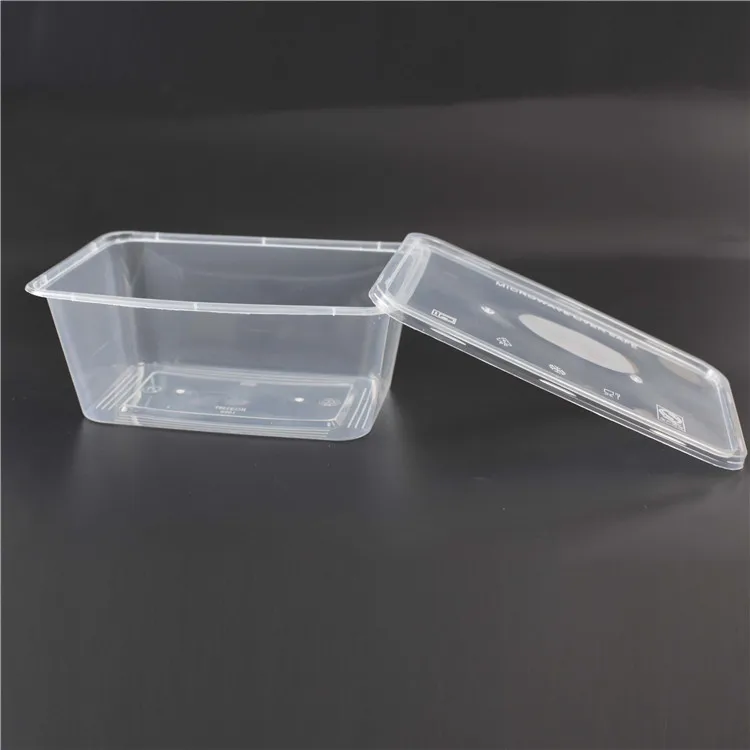 SM6-1104 1000ML Disposable Plastic Rectangular Oven Safe Food Containers Packaging Box Microwave Lunch Box