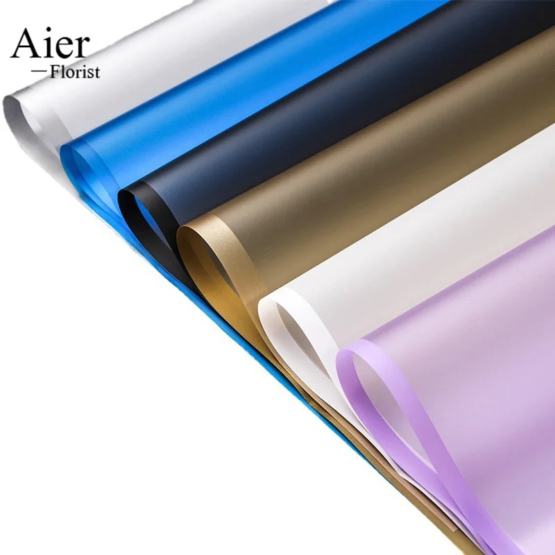 Aierflorist Hotselling 58*58cm Black Border Waterproof korean  floral flower Wrapping Paper For flowers