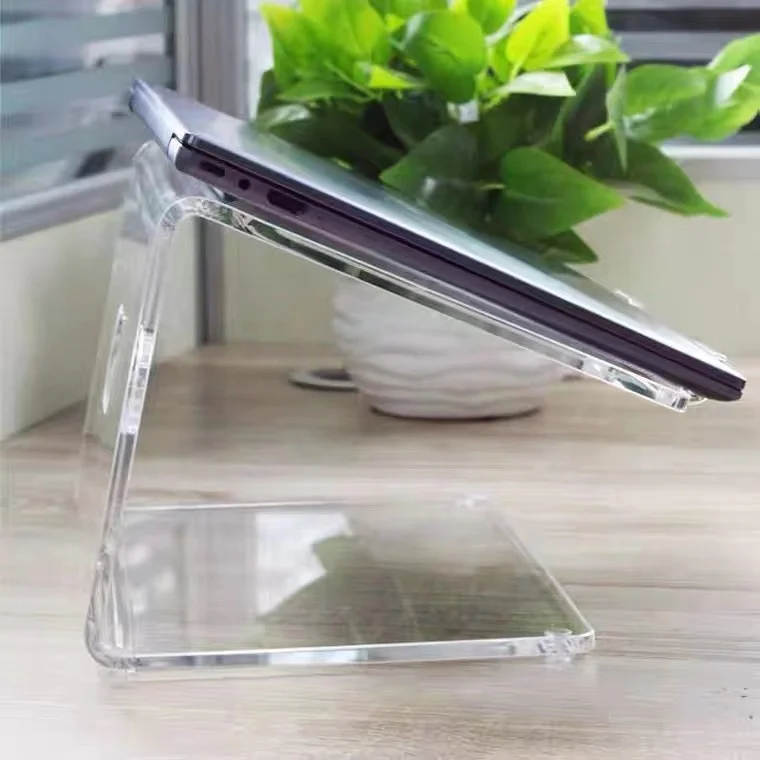 Оптовая продажа креативная акриловая подъемная стойка для ноутбука прозрачный кронштейн планшета из оргстекла подставка горячего изгиба компьютера