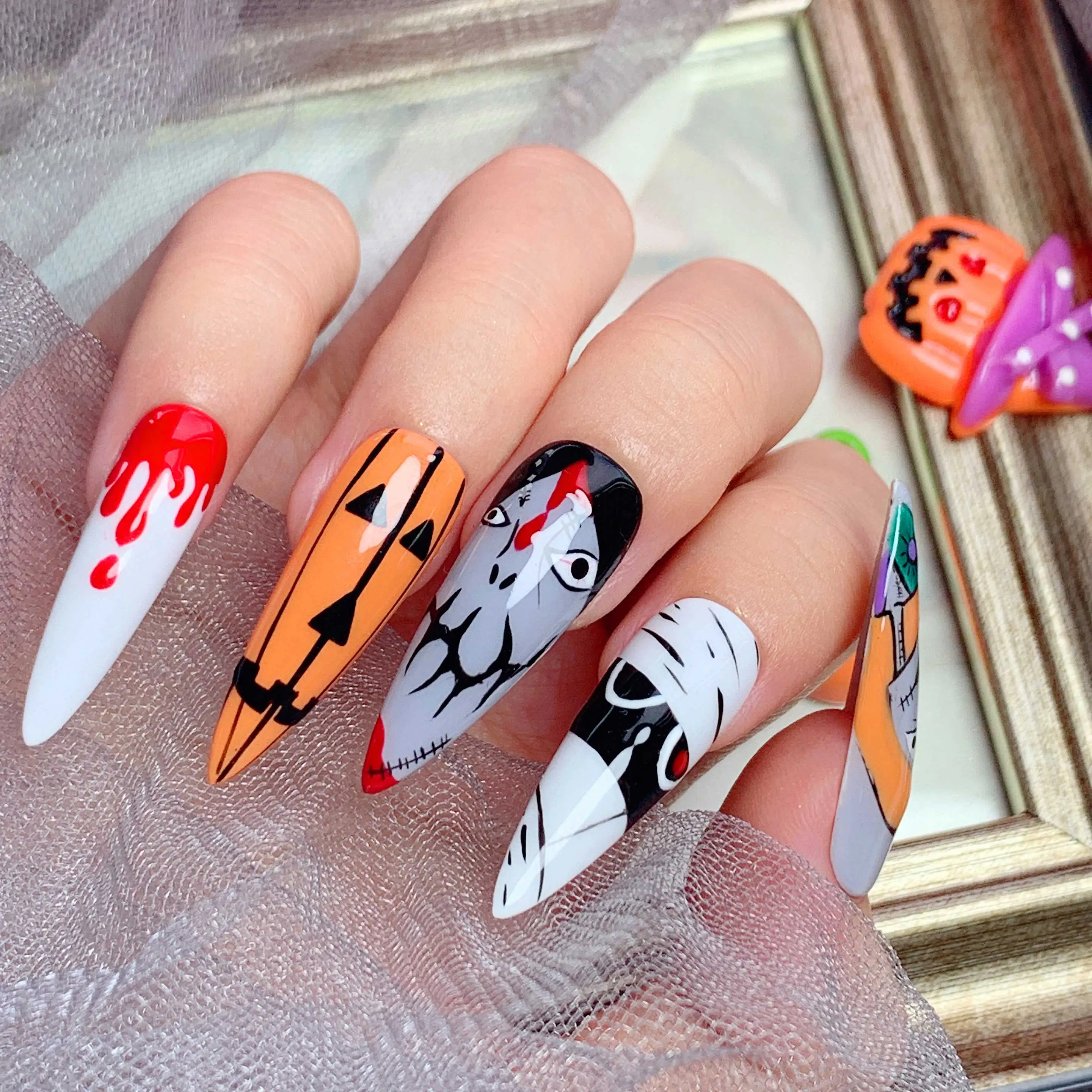 Best gift for Halloween gel nail polish set gel polish kit high value Cost-effective OEM private label Nail Art Beauty DIY