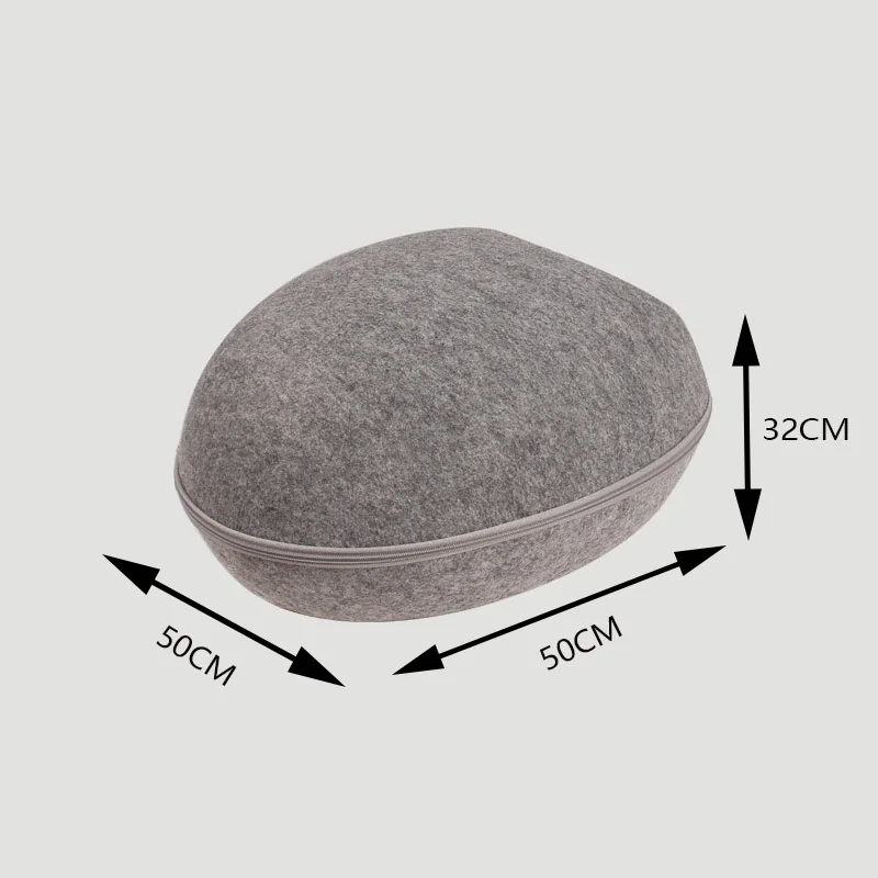 Pet Supplies Hot Selling Felt Cat Bed Cave Indoor Cat Bed Multifunction Round Donut Pet Bed For Dog Cat