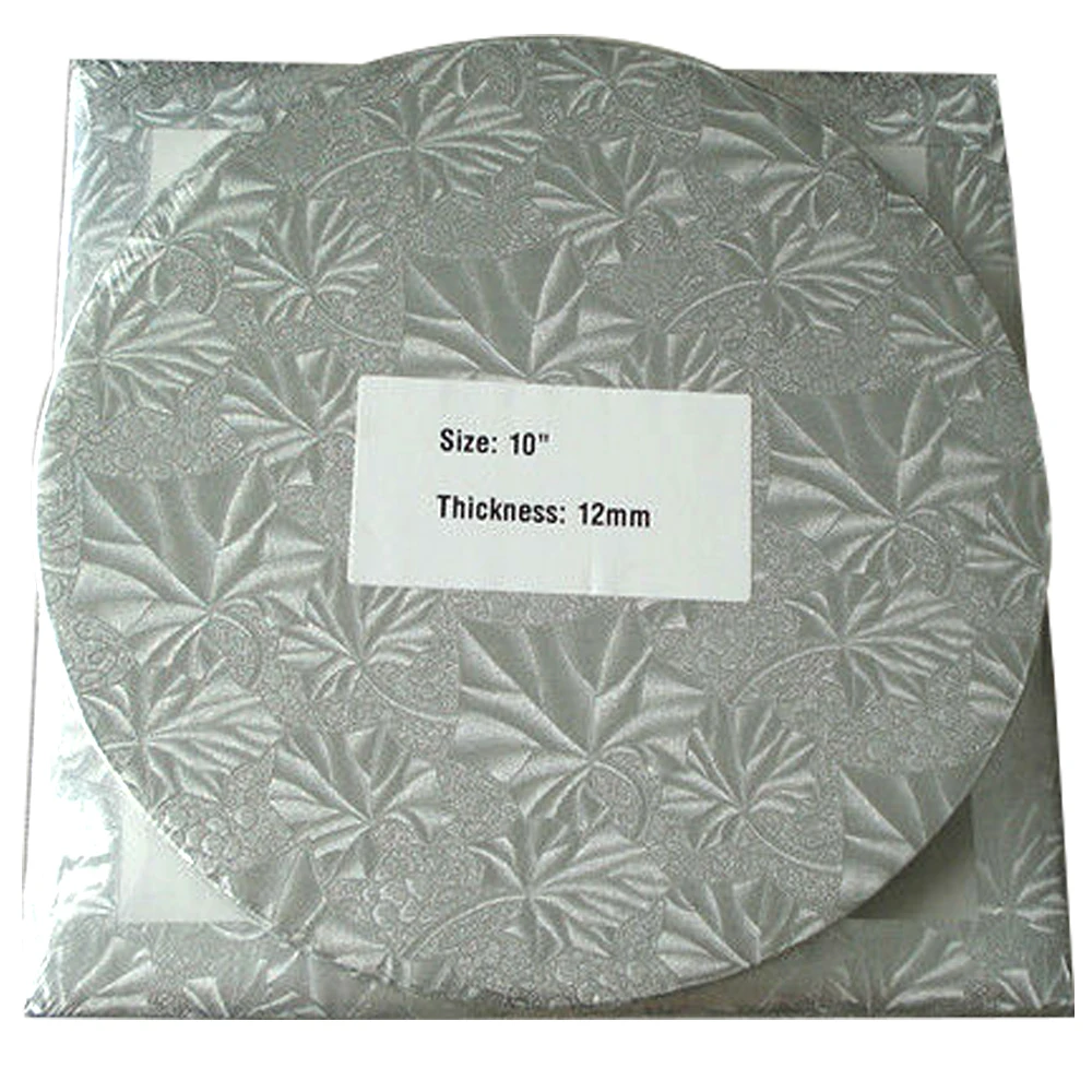 Cake Boards Round 4 6 8 10 12 Inch Wholesale Price White Paper Food Packaging Tray Corrugated Round Cake Base
