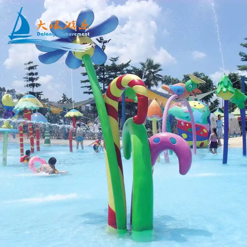 Dalang Brand Water Sprays Splash Toys For Public Park Water Park Play Equipment For Kids Playground Fiberglass Water Slide