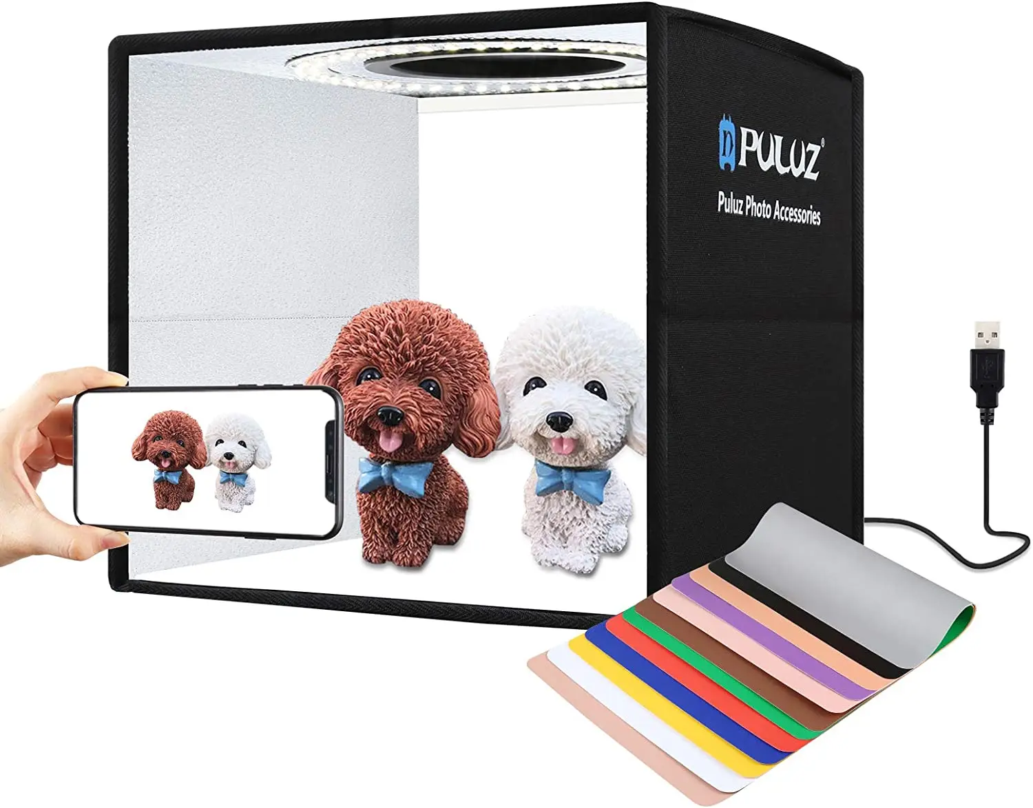 New Releases Photo Box photo studio accessories PULUZ 25cm photoshoot box USB Soft Box mini studio photo lightbox photography