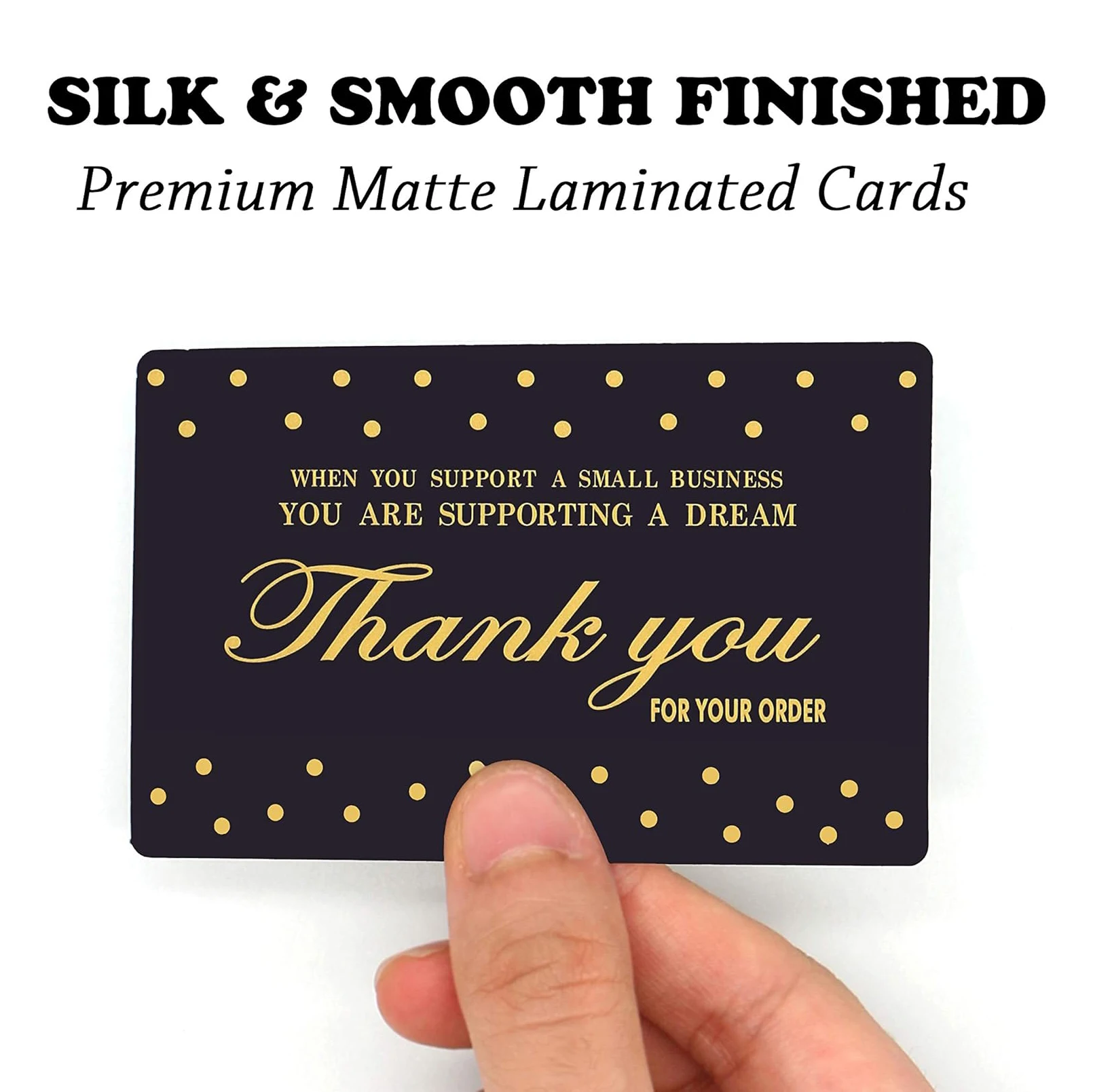 Матовый черный бизнес благодарит вводную информационную печать настраиваемая открытка поздравительная визитная карточка бумага
