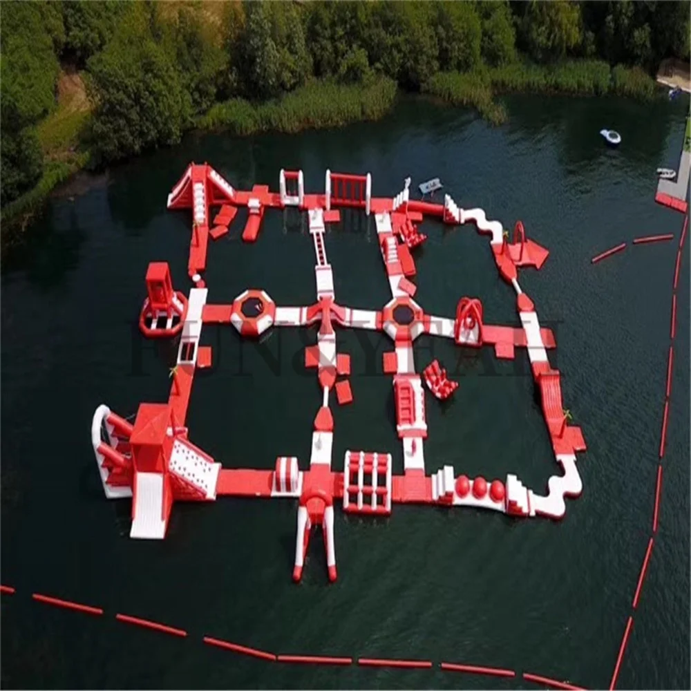 Inflatables Floating Aqua Parks For Lake Floating Island Inflatable floating water park accessories
