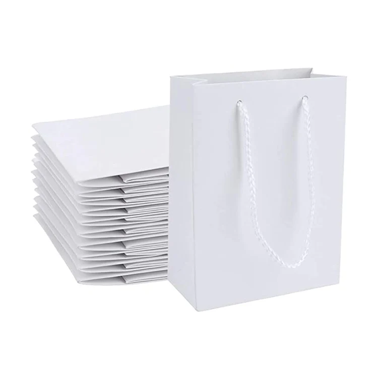 Grocebrownft Packing Tote Portable Art Paper Shopping Packaging Paper Bag Custom Logo Pfashionretail Eco Friendly White Accept