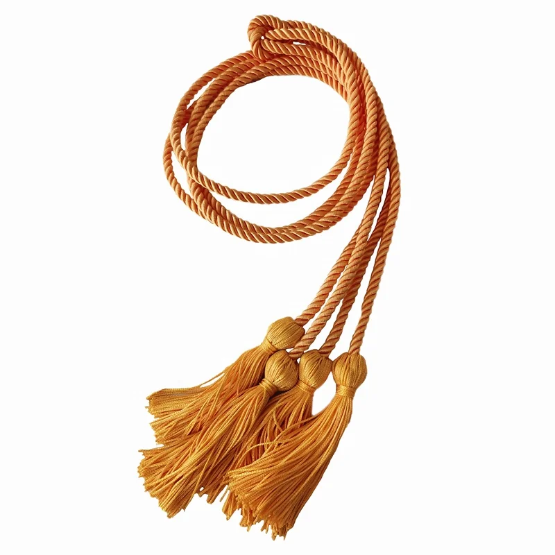 
Graduation tassels factory directly wholesale high quality double gold honor cord/graduation honor cords 