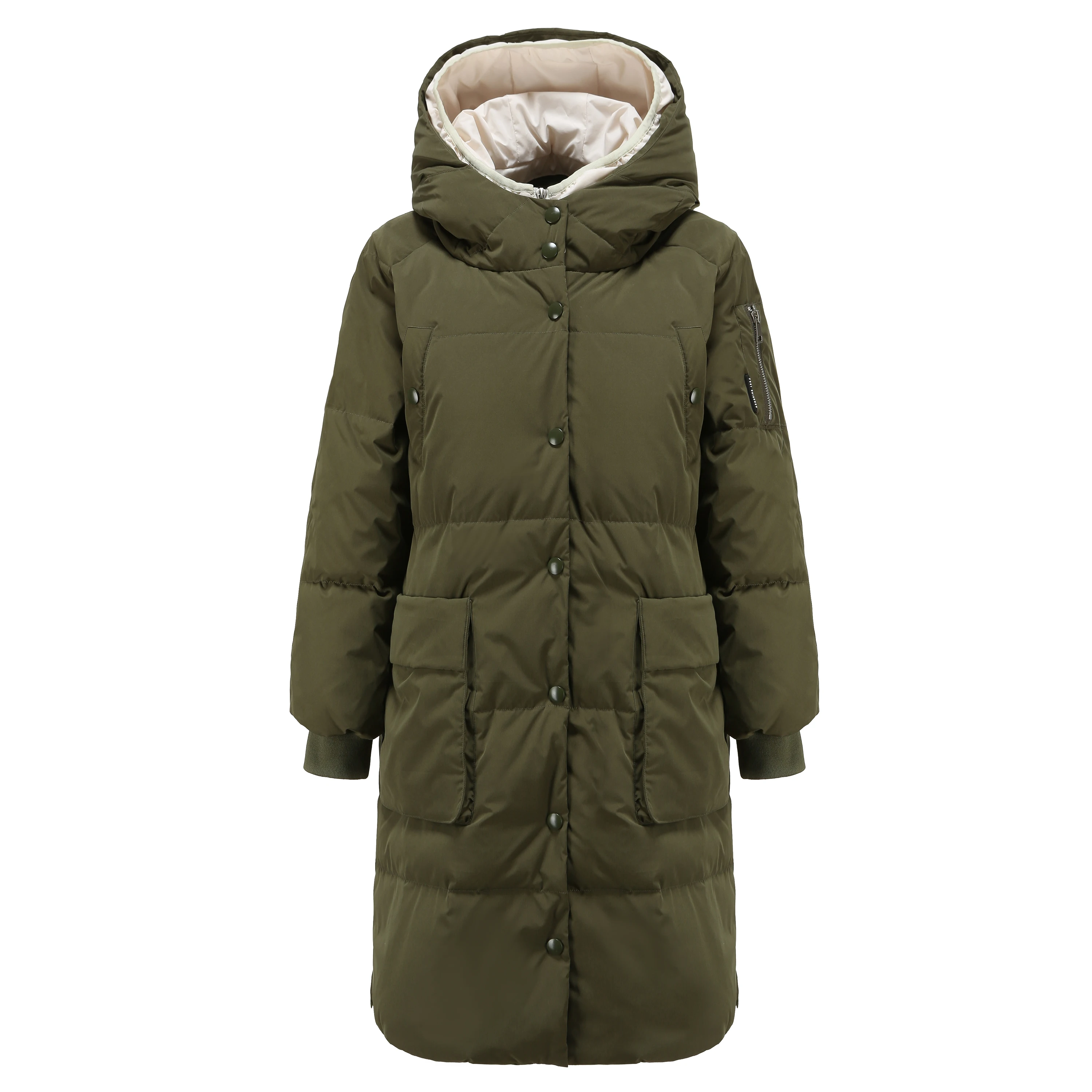 
woman fashion custom brown winter jackets for 2020 women puffer high quality packable green female long down jacket 