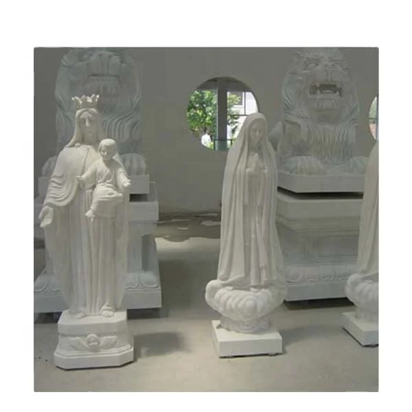 White marble stone handcrafted large angel figure statue