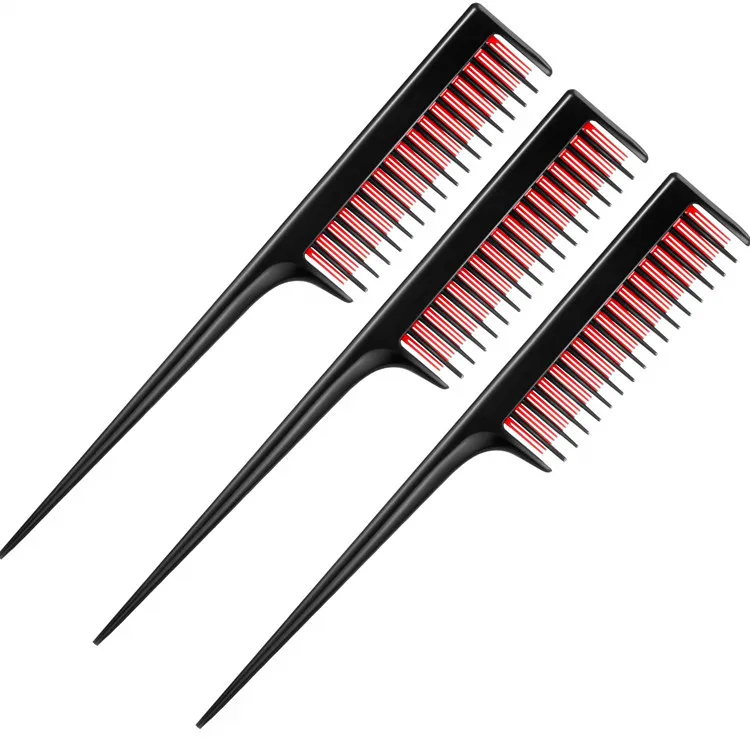 Professional Black Plastic Brush Salon Hair Dye Color Comb