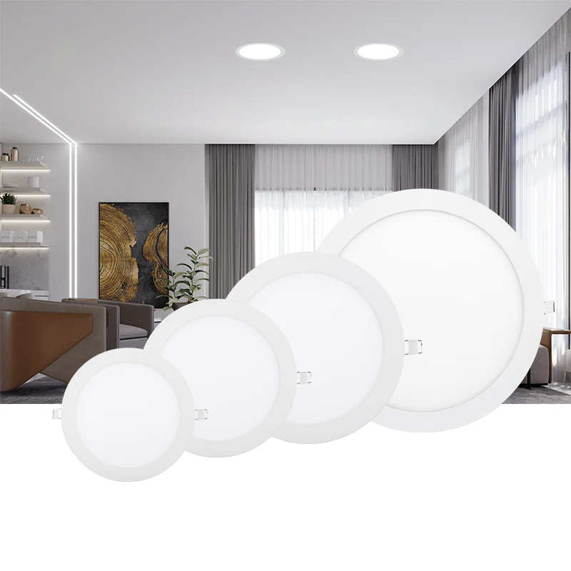 KEOU Round Square 3W 6W 9W 12W 15W 18W 24W Flat Led Panel Lights For Office Lighting