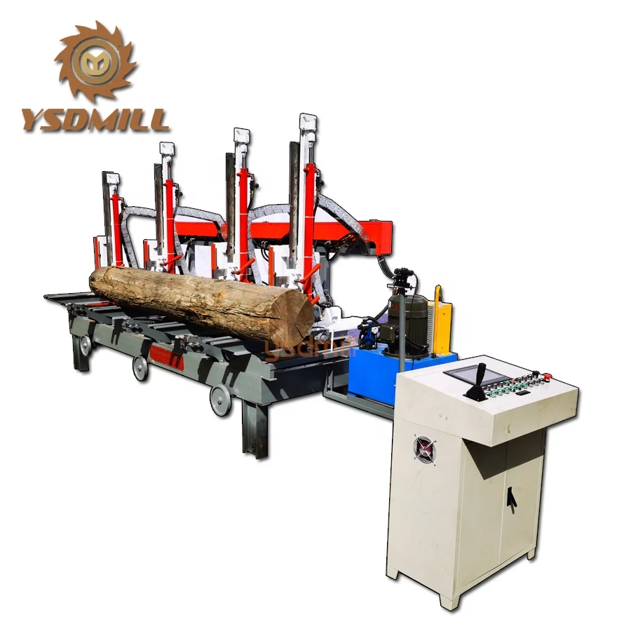 Timber vertical band sawmill automatic wood cutting machine with sawmill carriage