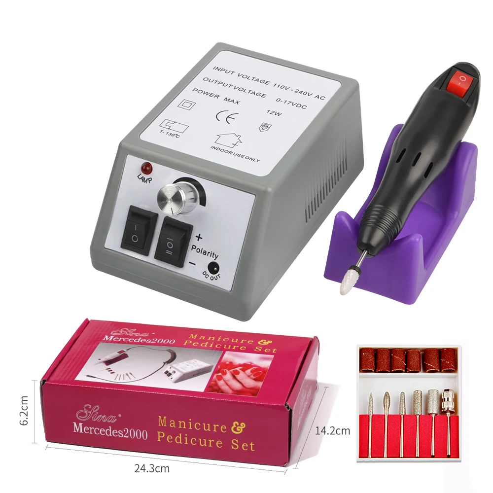 Factory Wholesale Profesional Carbide Bits Electric Manicure Set With 6 Dill Bits Set
