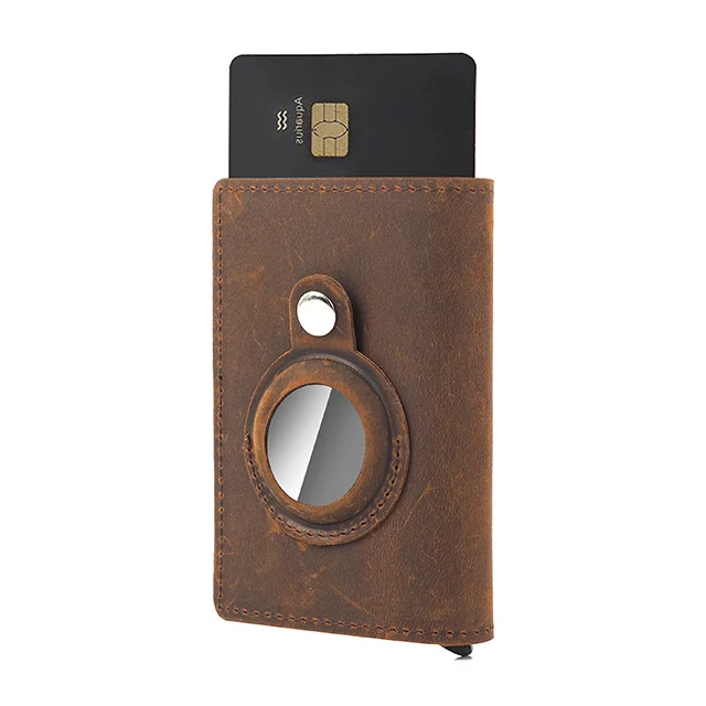 Fashion Smart Automatic Pop Up Wallet Vintage Men Leather Wallet