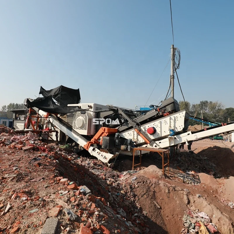 150tph Portable Crawler impact aggregate crusher track mobile stone crusher line plant for quarry