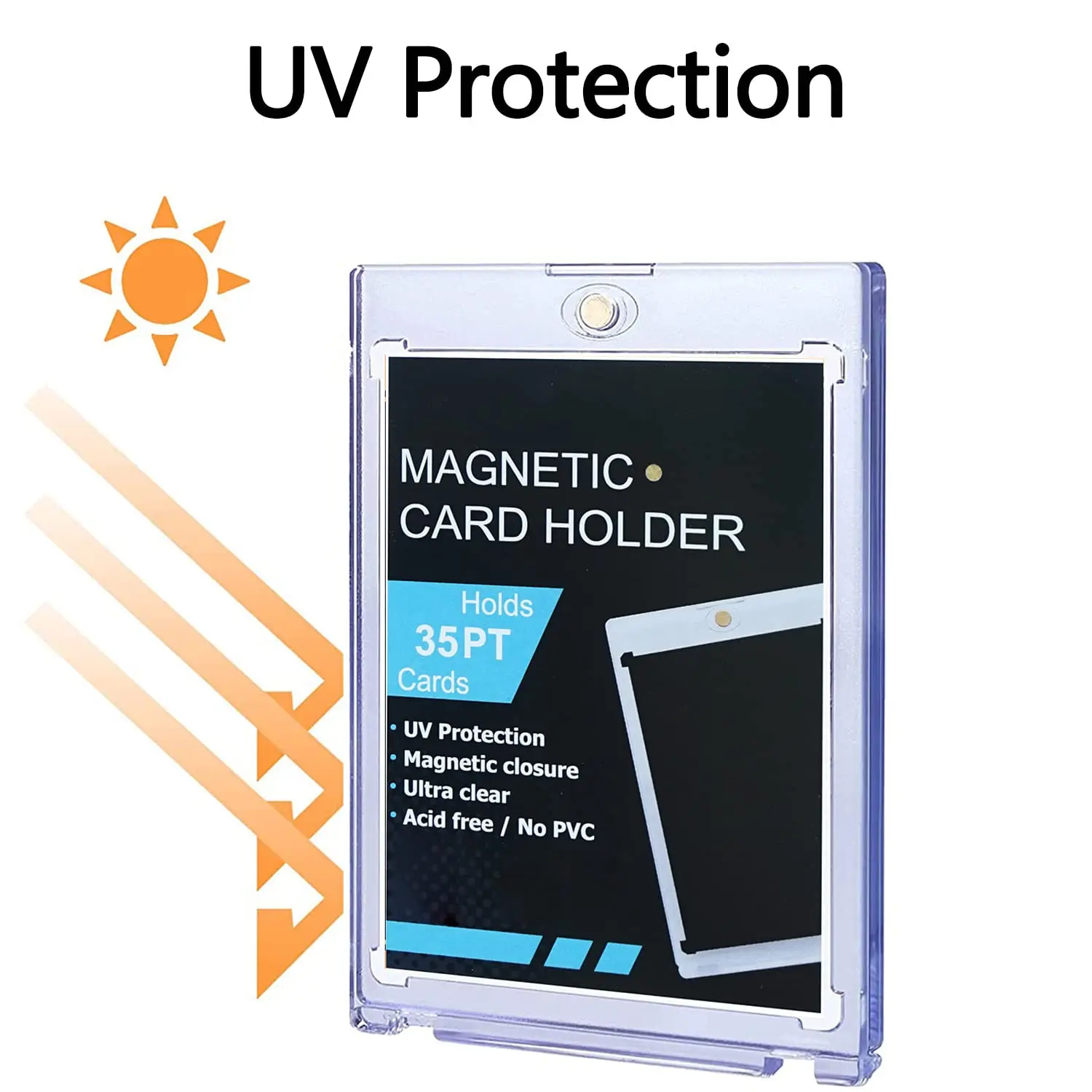 Card Protectors Hard Plastic Sleeves Display case for Baseball Sports Cards for Trading